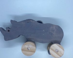 1418 Wheeled Rustic Rhinoceros